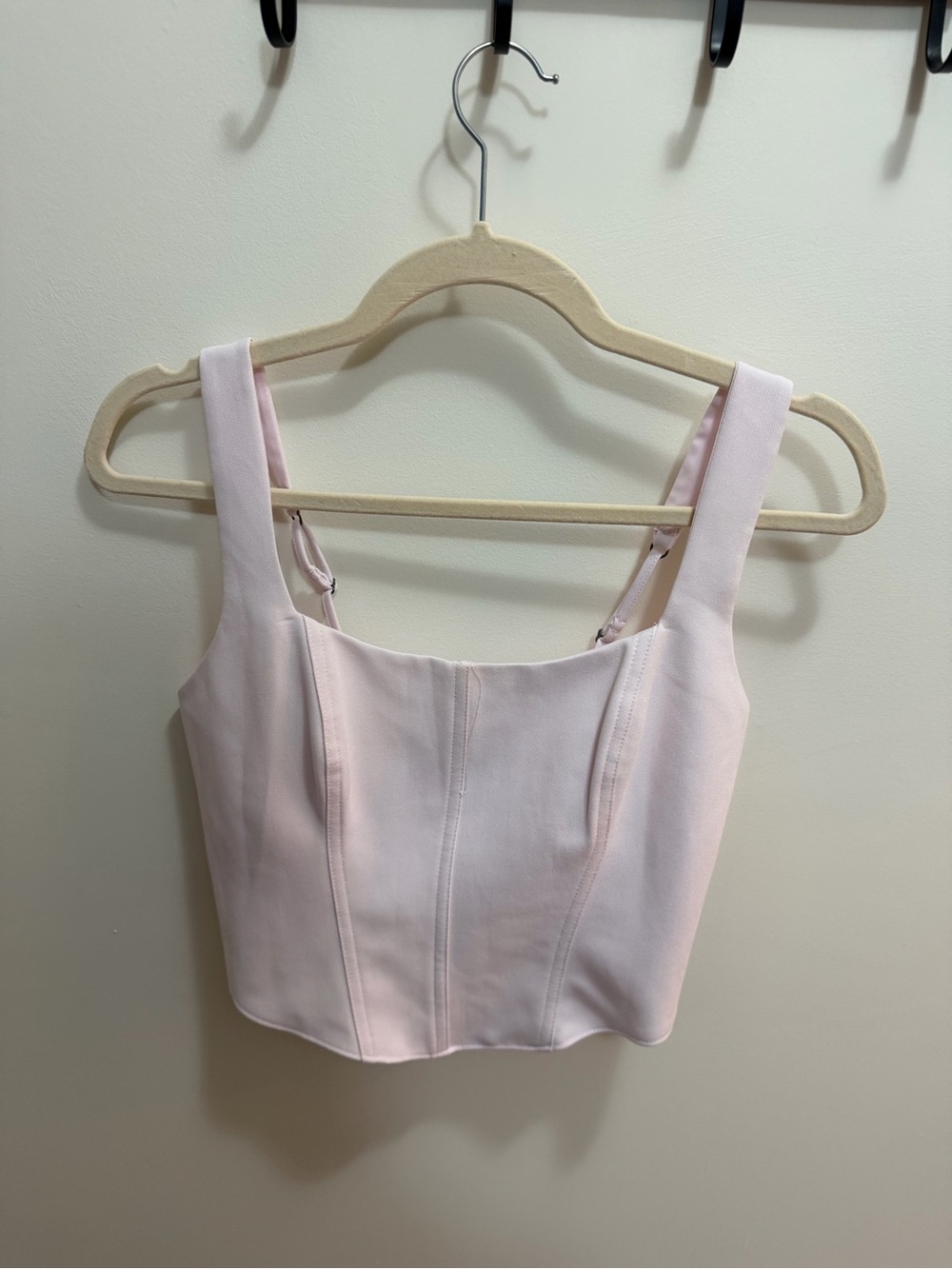 NEW Abercrombie Corset Style Cropped Tank Top - Light Pink